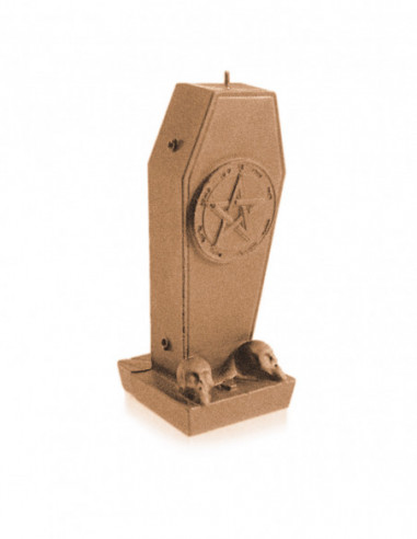 Świeca Coffin with Pentagram Gold