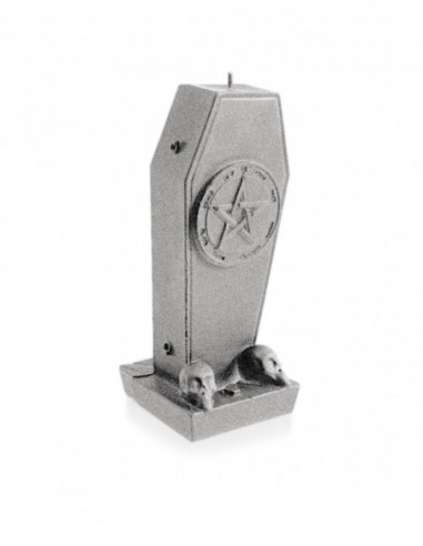 Świeca Coffin with Pentagram Silver