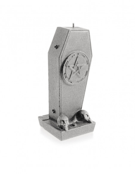 Świeca Coffin with Pentagram Silver
