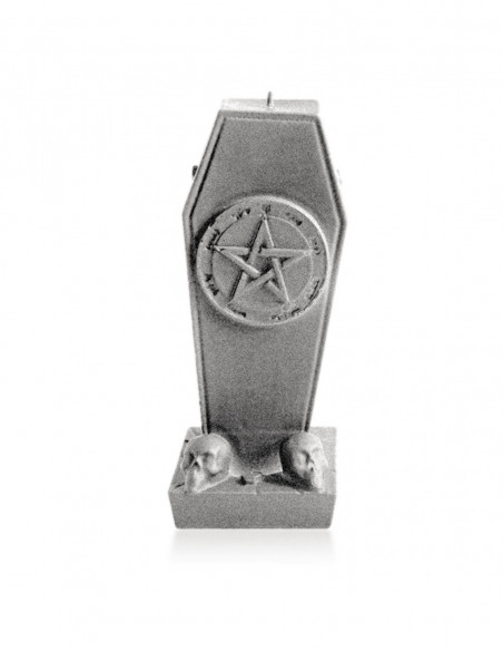 Świeca Coffin with Pentagram Silver