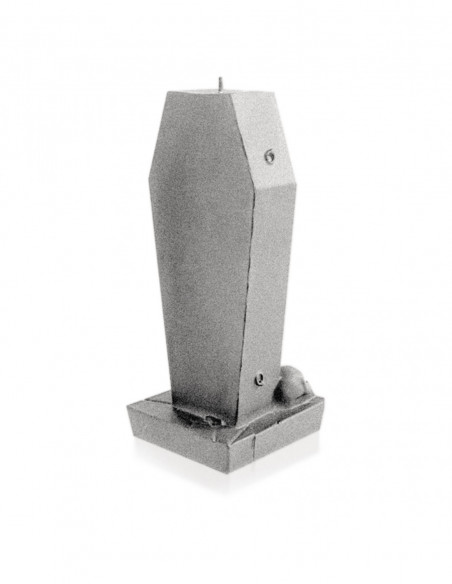 Świeca Coffin with Pentagram Silver