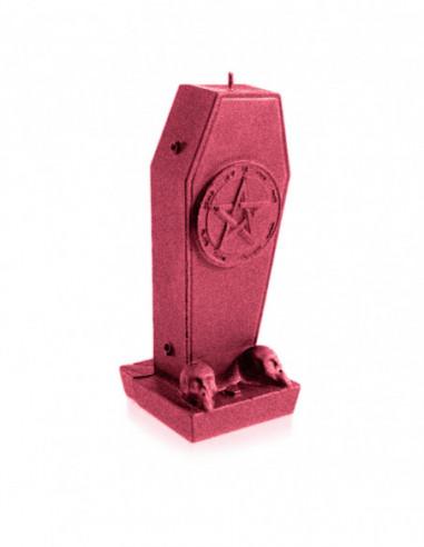 Świeca Coffin with Pentagram Red...