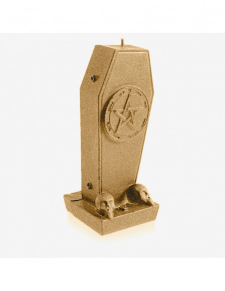 Świeca Coffin with Pentagram Classic Gold