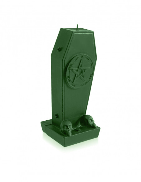 Świeca Coffin with Pentagram Dark Green