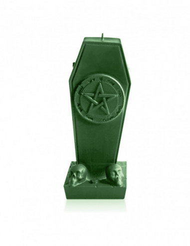 Świeca Coffin with Pentagram Dark Green