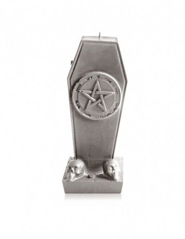 Świeca Coffin with Pentagram Gray