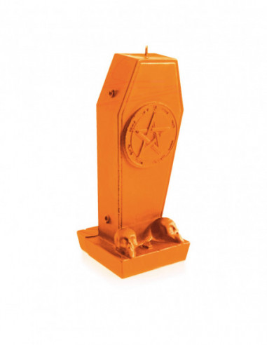 Świeca Coffin with Pentagram Orange