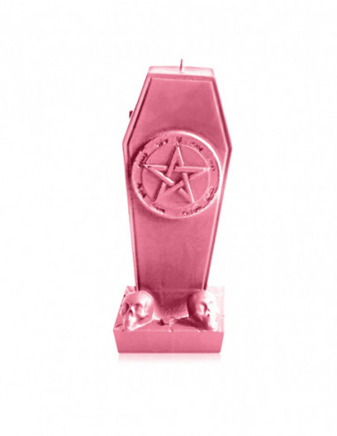 Świeca Coffin with Pentagram Pink