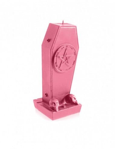 Świeca Coffin with Pentagram Pink