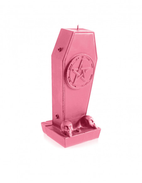 Świeca Coffin with Pentagram Pink
