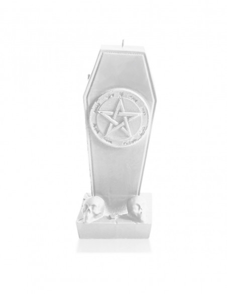 Świeca Coffin with Pentagram White