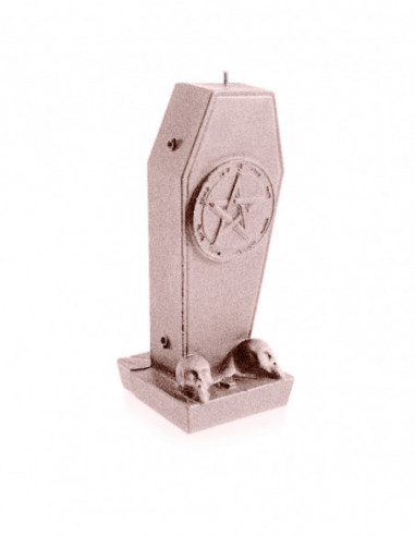Świeca Coffin with Pentagram Rose Gold
