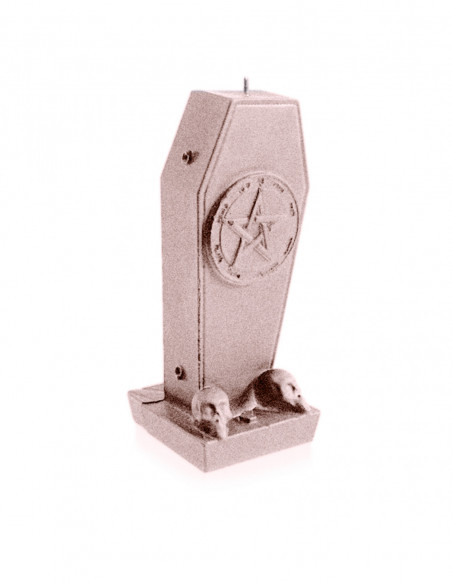 Świeca Coffin with Pentagram Rose Gold