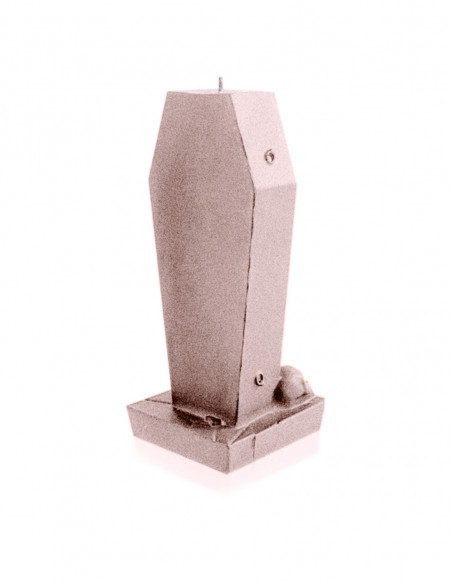 Świeca Coffin with Pentagram Rose Gold