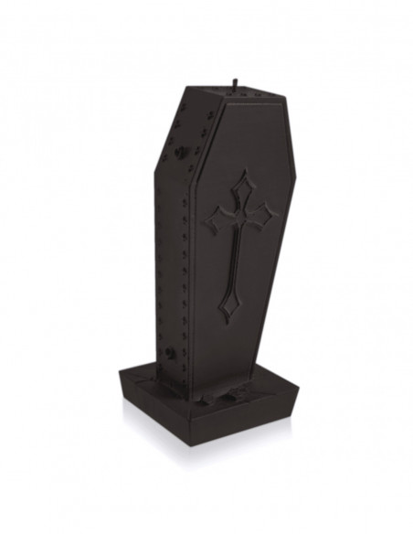 Świeca Coffin with Cross Black Matt