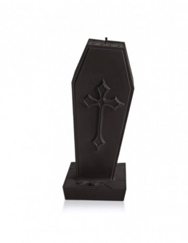 Świeca Coffin with Cross Black Matt