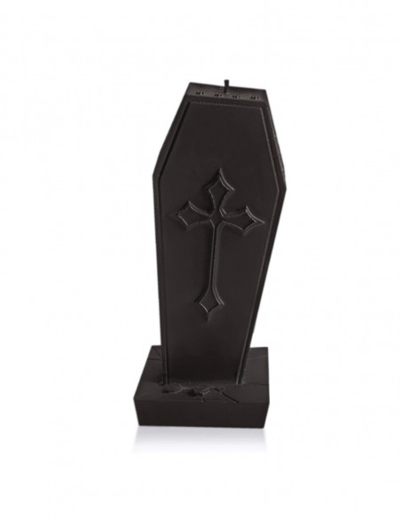 Świeca Coffin with Cross Black Matt