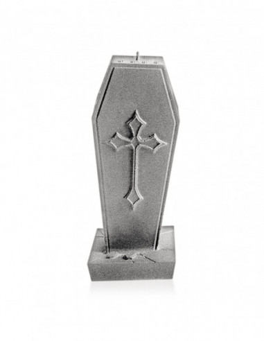 Świeca Coffin with Cross Silver