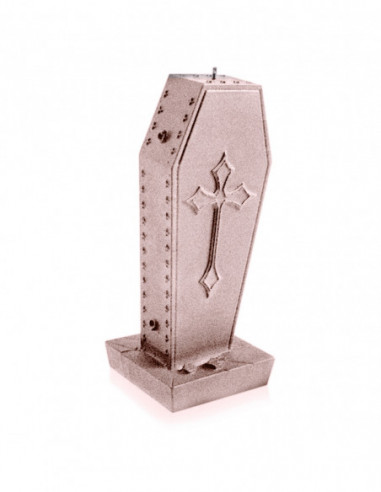 Świeca Coffin with Cross Rose Gold