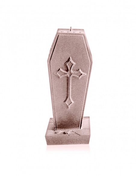 Świeca Coffin with Cross Rose Gold