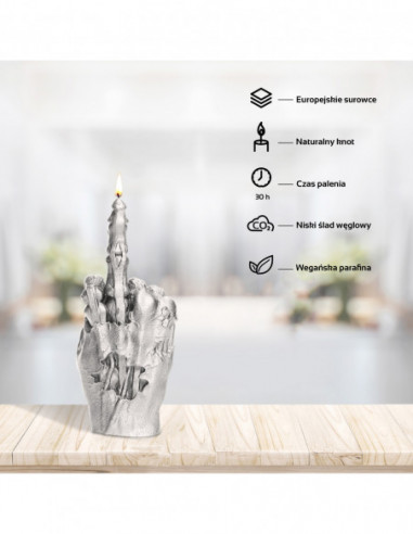Świeca Zombie Hand FCK Silver