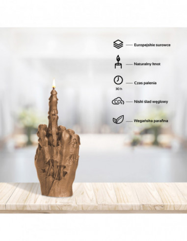Świeca Zombie Hand FCK Gold