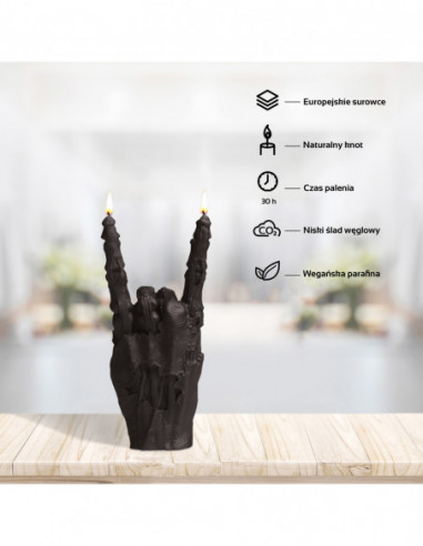 Świeca Zombie Hand RCK Black Matt