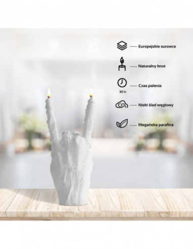 Świeca Zombie Hand RCK White