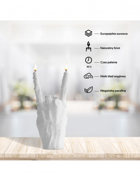 Świeca Zombie Hand RCK White