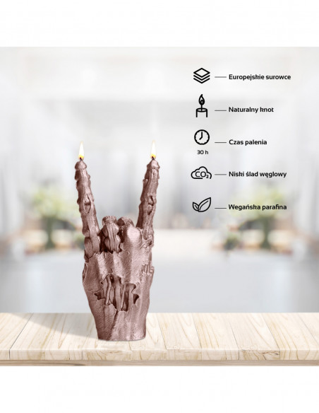 Świeca Zombie Hand RCK Rose Gold