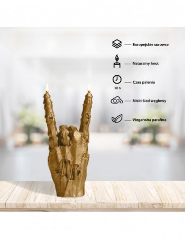 Świeca Zombie Hand RCK Classic Gold