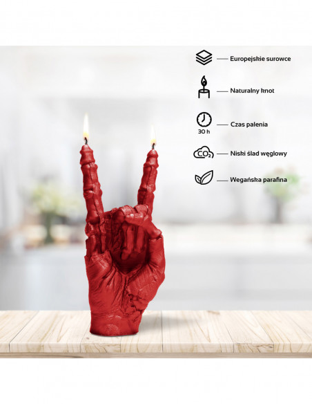 Świeca Zombie Hand RCK Red