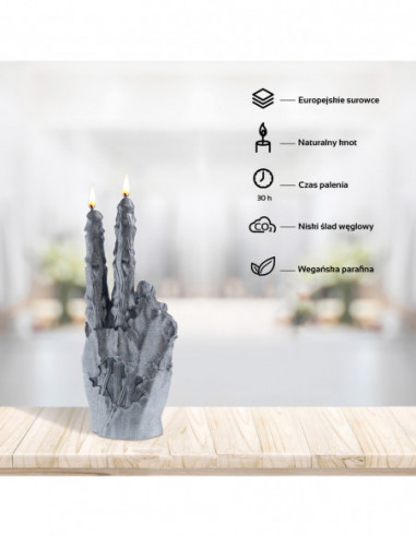 Świeca Zombie Hand PEACE Steel