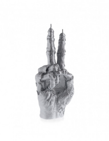Świeca Zombie Hand PEACE Silver