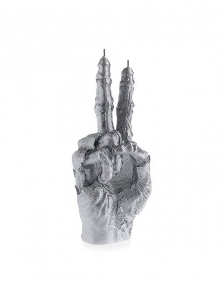 Świeca Zombie Hand PEACE Silver