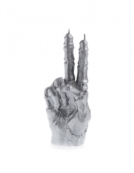 Świeca Zombie Hand PEACE Silver