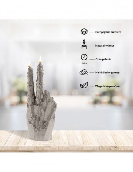 Świeca Zombie Hand PEACE Brass