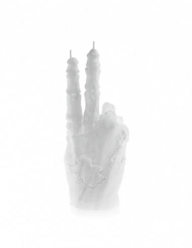 Świeca Zombie Hand PEACE White