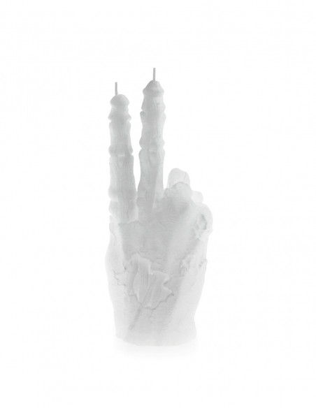Świeca Zombie Hand PEACE White