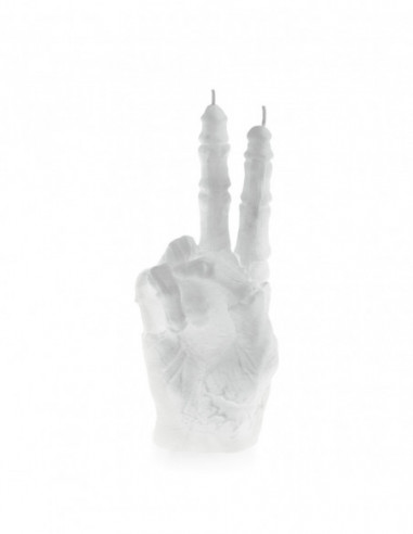 Świeca Zombie Hand PEACE White