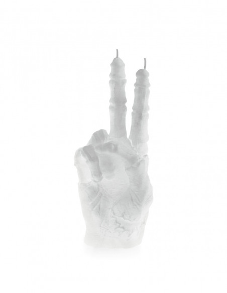 Świeca Zombie Hand PEACE White