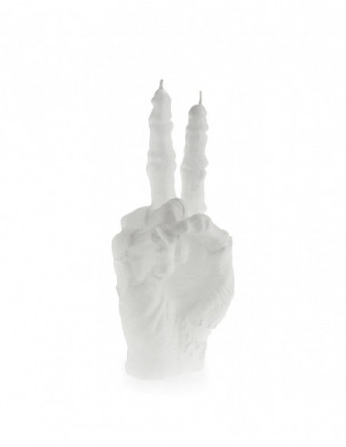 Świeca Zombie Hand PEACE White
