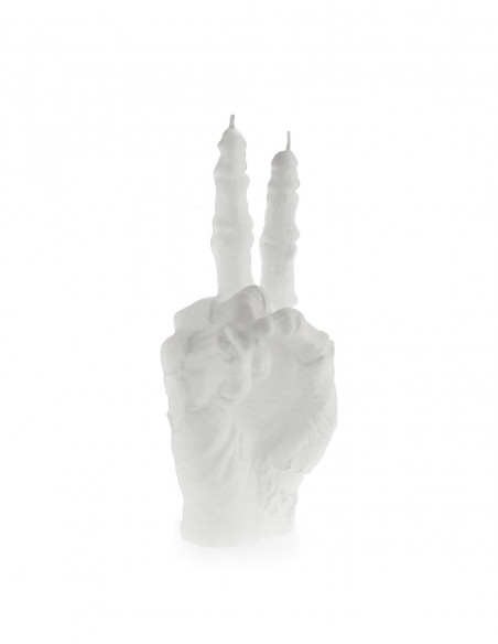 Świeca Zombie Hand PEACE White