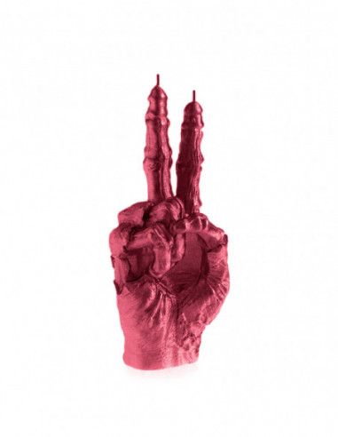 Świeca Zombie Hand Peace Red Metallic