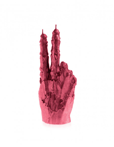 Świeca Zombie Hand Peace Red Metallic