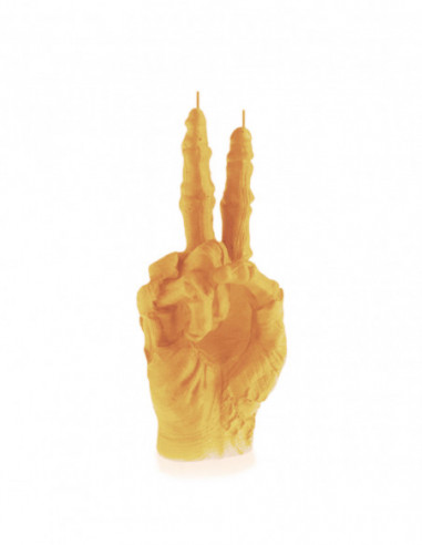 Świeca Zombie Hand Peace Yellow