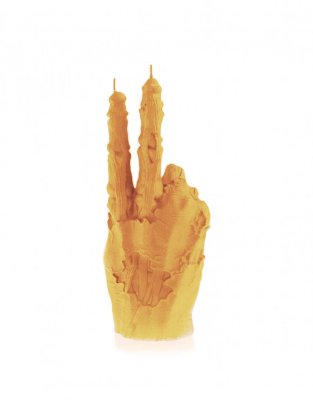 Świeca Zombie Hand Peace Yellow