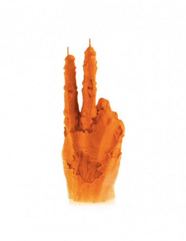 Świeca Zombie Hand Peace Orange