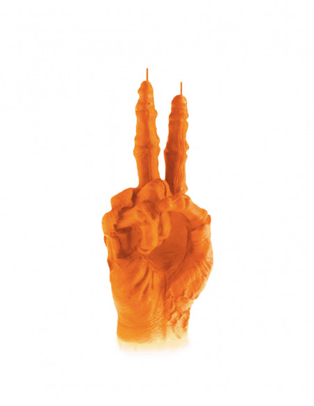 Świeca Zombie Hand Peace Orange