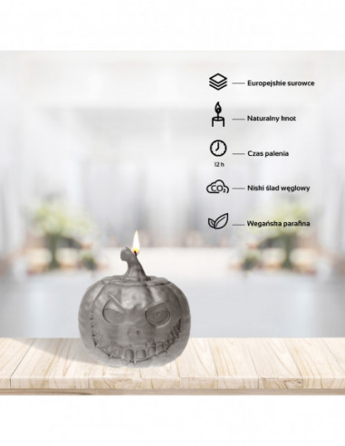 Świeca Halloween Dynia - Pumpkin Gray
